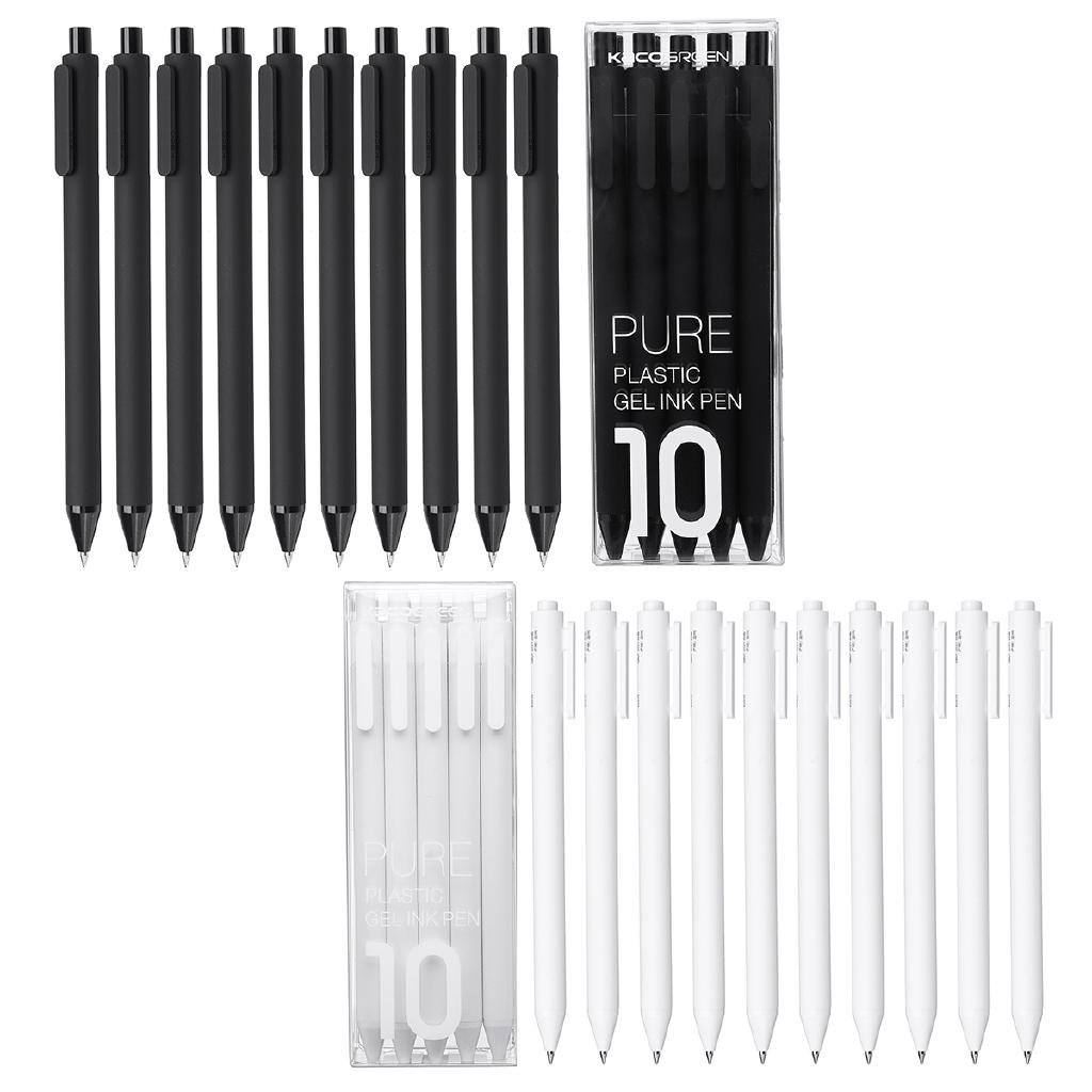 10pcs/Box Original Mijia Kaco Ballpoint Pen 0.5mm Pressing Sign Pen (1)