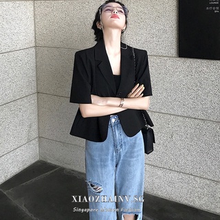 Xiaozhainv Women Korean Fashion Thin section Casual Loose Short sleeve Blazer