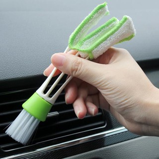 Creative Double-Headed Car Air Conditioner Air Outlet Cleaning Brush Household Shutter Dusting Brush Keyboard Gap Brush