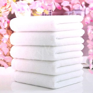 2pcs Soft 100% Cotton 73*33cm Hotel Bath Towel Washcloths Hand Towels White