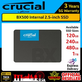 Crucial BX500 3D NAND SATA 2.5-inch SSD 120GB 240GB 480GB 1TB 12BUY.SG Express delivery