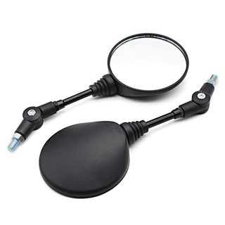 A Pair Black Universal Mirror Motorcycle Rearview Mirror Anti-fall Folding Round Mirror Motorcycle Side Mirror-562 (1)