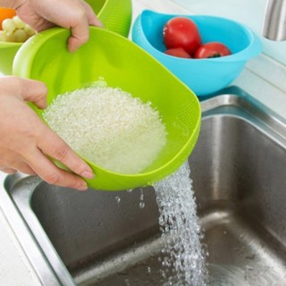 BK✿Rice Washer Strainer Kitchen Tools Fruits Vegetable Cleaning Container Basket