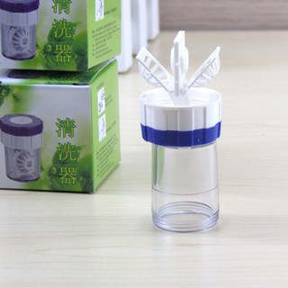 New Contact Lens Cleaner Washer Cleaning Lenses Case Tool Well coconut