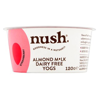 Nush Vegan Strawberry Almond Milk Dairy Free Yoghurt 120g