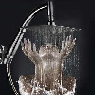 Large High Turbo Pressure Shower Head Chrome Bath Powerful Energy Water Saving