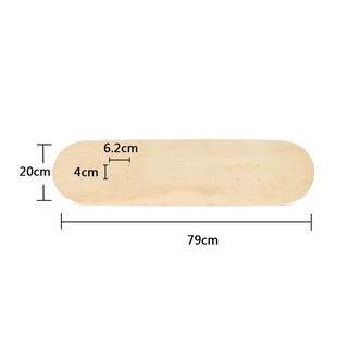 Kuduer 8'' Double Warped Concave Maple Skateboards Blank Deck -Natural-Free Grip Tape_HL
