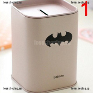 LOS Batman Superman Brush Pot Money Box Piggy Bank Kids Birthday Gift[SG]