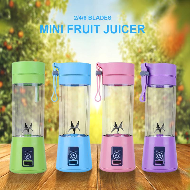 6 Blades Blender Bottle Juicer Smoothie Maker Mini Portable Fruit Juicer Blander