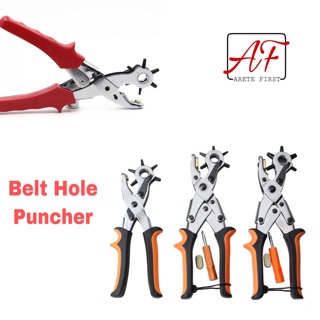 LEATHER* 6-in-1 Professional Belt Hole Punch Tool Puncher / Revolving 6 Hole Plier Eyelet Artisan