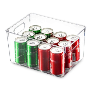 hot♥ Clear Pantry Organizer Bins Household Plastic Food Storage Basket Box for Kitchen Countertops Cabinets Refrigerator Freezer