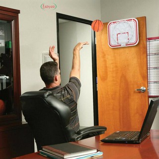 ✉⊕Mini Plastic Indoor Basketball Hoop Over Door Wall Mount Kids Sports with Ball