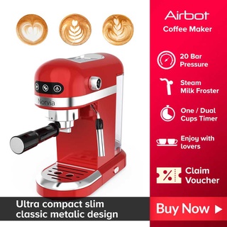 Airbot Coffee Machine CM8000 Red Ultra Slim Compact Coffee Maker