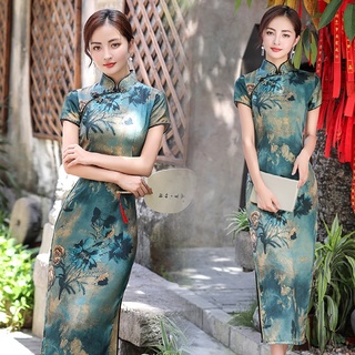 (SG InStock) CNY Chinese new year Modern Style CheongSam Ins Women Cheongsam Chinese Vintage Plus Size Qipao