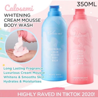 [Ready stocks]Calosemi Cream Mousse Bubble Body Wash Foam 350ml - Moisturize Whitening Brightening