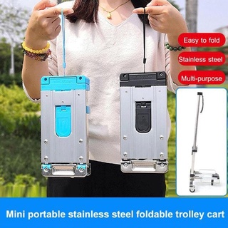 Mini Portable Stainless Steel Foldable Trolley Cart