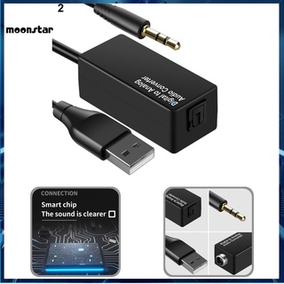 MS Black Audio Converter Cord 3.5mm Jack Digital to Coaxial Analog Optical Fiber Converter Practical for DVD