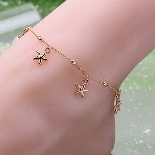 Women Charm Gold Starfish Chain Anklet Barefoot Sandal Foot Jewelry Bracelet