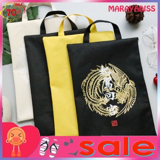 <Bigsale>Chinese Text Print Funny Tote Zipper Briefcase A4 File Folder Document Bag Pouch