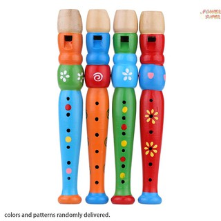 PSUPER Wooden Piccolo Flute Sound Musical Instrument Early Education Toy Gift for Baby Kid Child