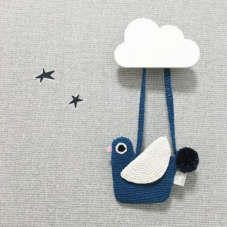 Nordic Cartoon Cloud Wall Mounted Clothes Hook Wooden Anchor Children Room Decor