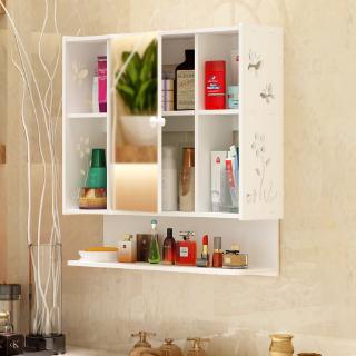 No need to punch Bathroom Mirror Cabinet Hole-free Wall-mounted Receiving Frame Storage Object Mirror Box