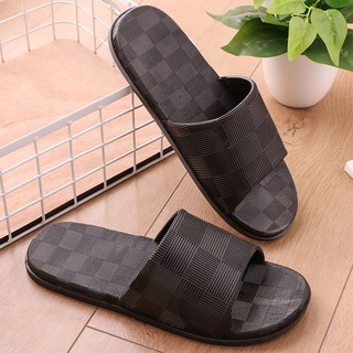 [European Station] Trendy indoor slippers men's summer indoor non-slip bathroom bath Korean soft and comfortable word sandals and slippers for men and women couples