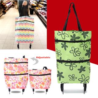 Oxford Folding Shopping Cart Laundry Grocery Trolley Dolly Handcart Market Bag