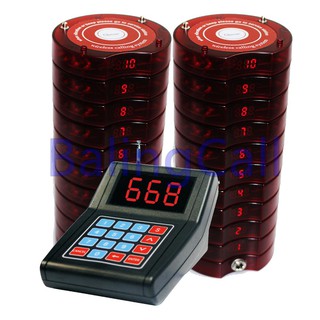 20 Coaster Pager+1 Keypad caller Queue Wireless Paging System Restaurant Pager Wireless Call for Fast Food Restaurant
