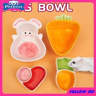 Pet Tableware Rabbit Ceramic Bowl Hamster Love Bowl Small Cat and Dog Bowl Basin Pet Feeding Needs