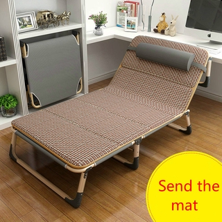 Folding Bed Single Bed Simple Lunch Bed Reclining Chair Portable Bed High Quality Lightweight Single Folding Bed Fordable Portable Bed
