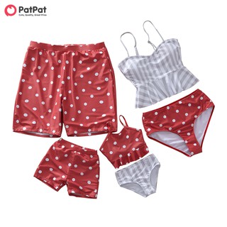 PatPat Spot and Striped Family Matching Swimsuit