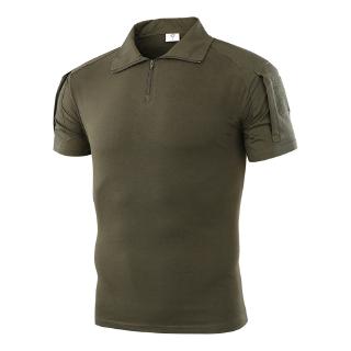 Men Outdoor Breathable Shirts Quick Dry Short Sleeve Polo Shirts Summer Camouflage Tops