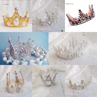 [Shop Malaysia] Princess Crown Cake Topper / Diamond Tiara Queen Crown / Bridal Birthday