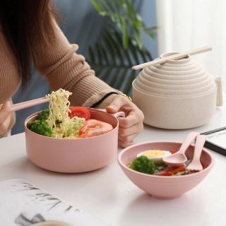 Bowl Eco-Friendly Wheat Straw Instant Noodles Soup Salad Rice Microwave Japanese 4 Color Lunch Box