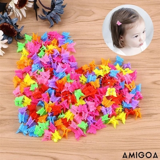 Mini Butterfly Hairpin Children Flower Girl Bangs Clip Cute Candy Color Baby [Amigoa]