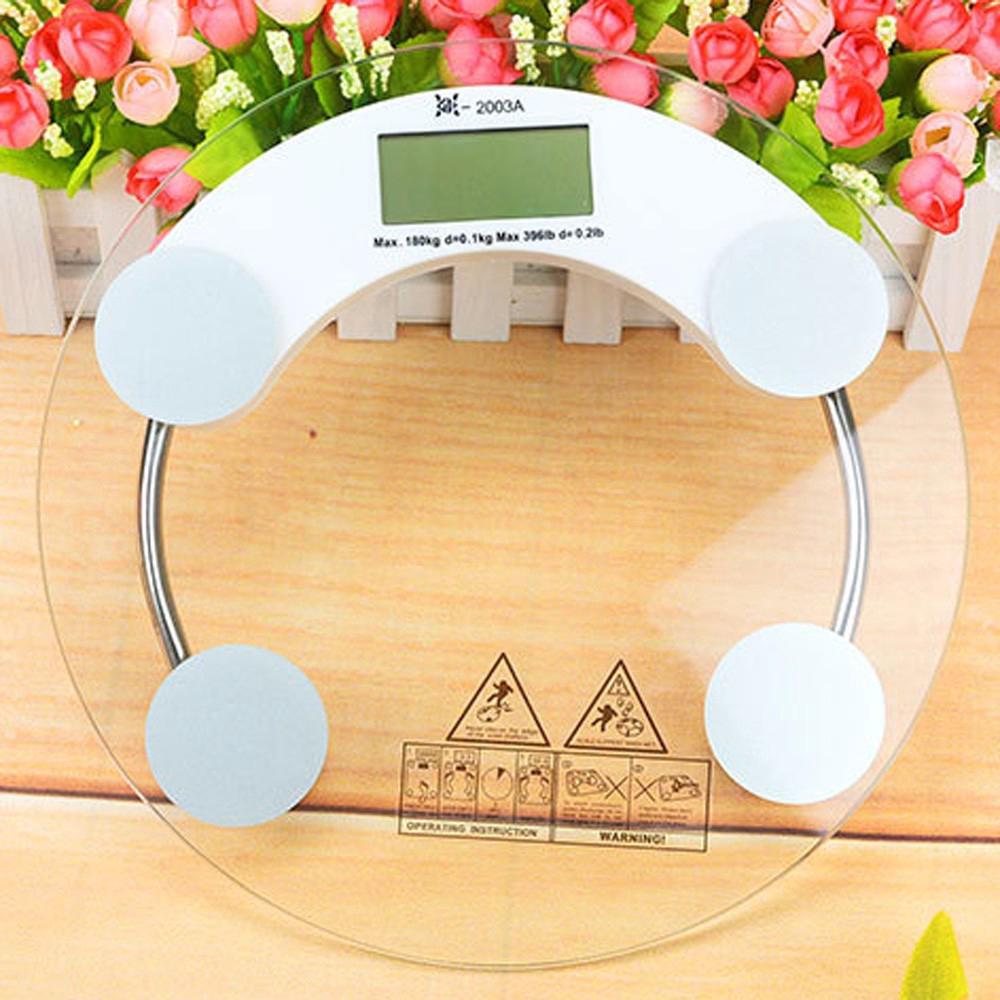 26cm Tempered Glass Mini Digital Weighing Scale Weight Body Scale Balance