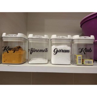[Shop Malaysia] Kitchen Spice Labels ~ 36 Pcs Kitchen Materials ~ Stacking Decorative Kitchen Deco