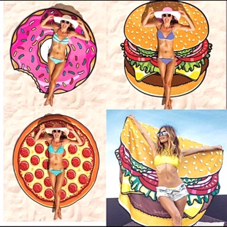Fast Food Beach Bath Blanket Towel - Donut / Pizza / Hamburger