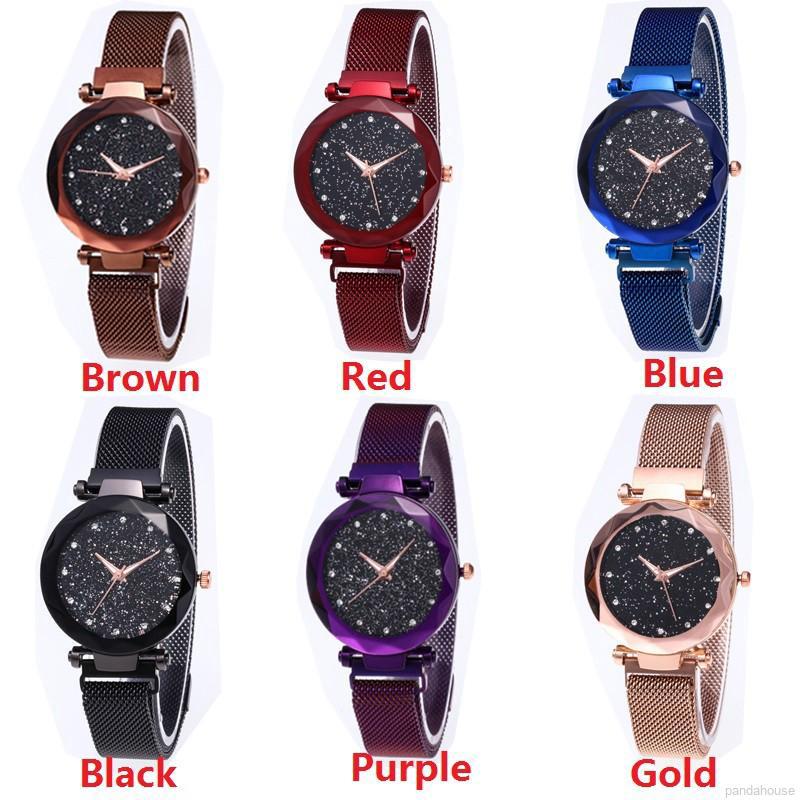 Ready Stock Star Starry Women Men Magnetic Analog Wrist Watch Lowest Price