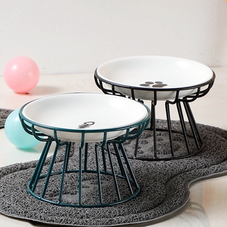 Pet ceramic bowl Nordic cat bowl High-foot ceramic cat food bowl Anti-cervical spondylosis Anti-turnover cat food bowl