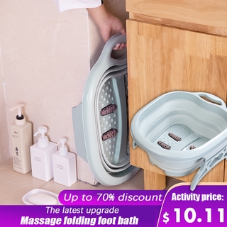 【In Stock】Foldable Foot Bucket Household Foot Bath Basin Portable Leg Massage Foot Washing Bucket