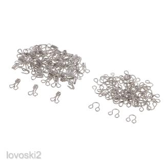100 Set Metal Sewing Hooks and Eyes Closure for Pants Dresses Clothes