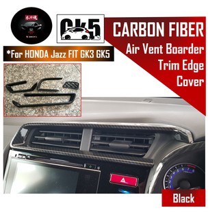 🔥SG SELLER🔥 Honda Jazz/Fit GK3 GK5 Car Air Vent Trim Aircon Vents Border Outer Frame Carbon Fiber Accessories