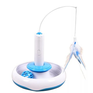 Teaser Cat Toys Pet Electric Rotating Entertainment Feather