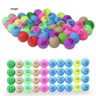 【HKM1】50Pcs Number 1-200 Assorted Color Lucky Dip Gaming Lottery Ping Pong Balls
