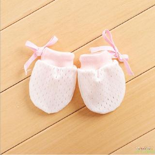 ⓗღ✯1 Pair Newborn Anti Scratching Gloves Ice Silk Soft Mitten Protection