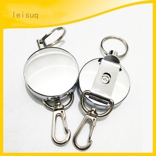 New Retractable Pull Key Ring ID Badge Lanyard Name Tag Card Holder Recoil Reel Belt Clip Metal Housing Metal Covers|retractable pull key ring|pull key ringid badge lany