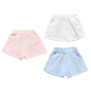 babyworld Summer Children Shorts Casual Cotton Baby Girl Solid Color Shorts