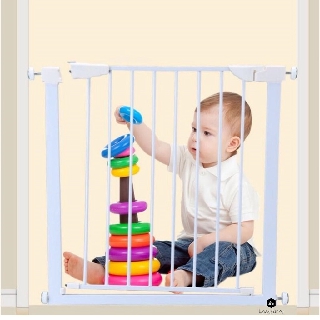 Baby Safety Gate Kitchen Gate Balcony Gate Bedroom Gate Enclosure Auto Swing Gate Easy Installation Pressure Mounting